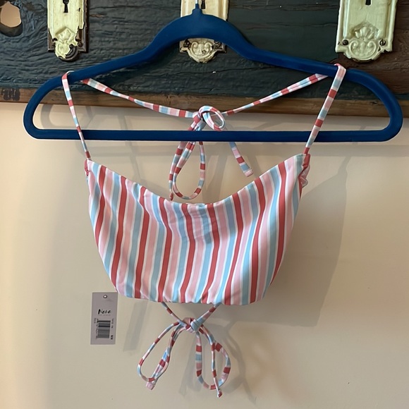 Nana The Brand Striped Bandeau Bikini Top Size Medium - Picture 10 of 12